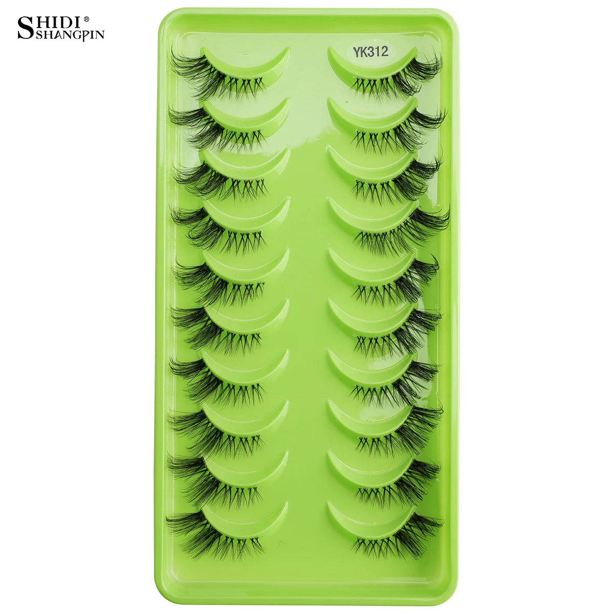 SHIDISHANGPIN 5/10Pairs False Lashes Cat Eye Eyelashes Eyelash Extension 3D Mink Half Lashes Natural Makeup faux Cils maquiagem - Blinksy